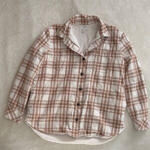J. Crew Plaid Jacket in Brown and White